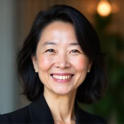 Portrait of Ms. Evelyn Tan, Founder and CEO of Gourmet Geyser.